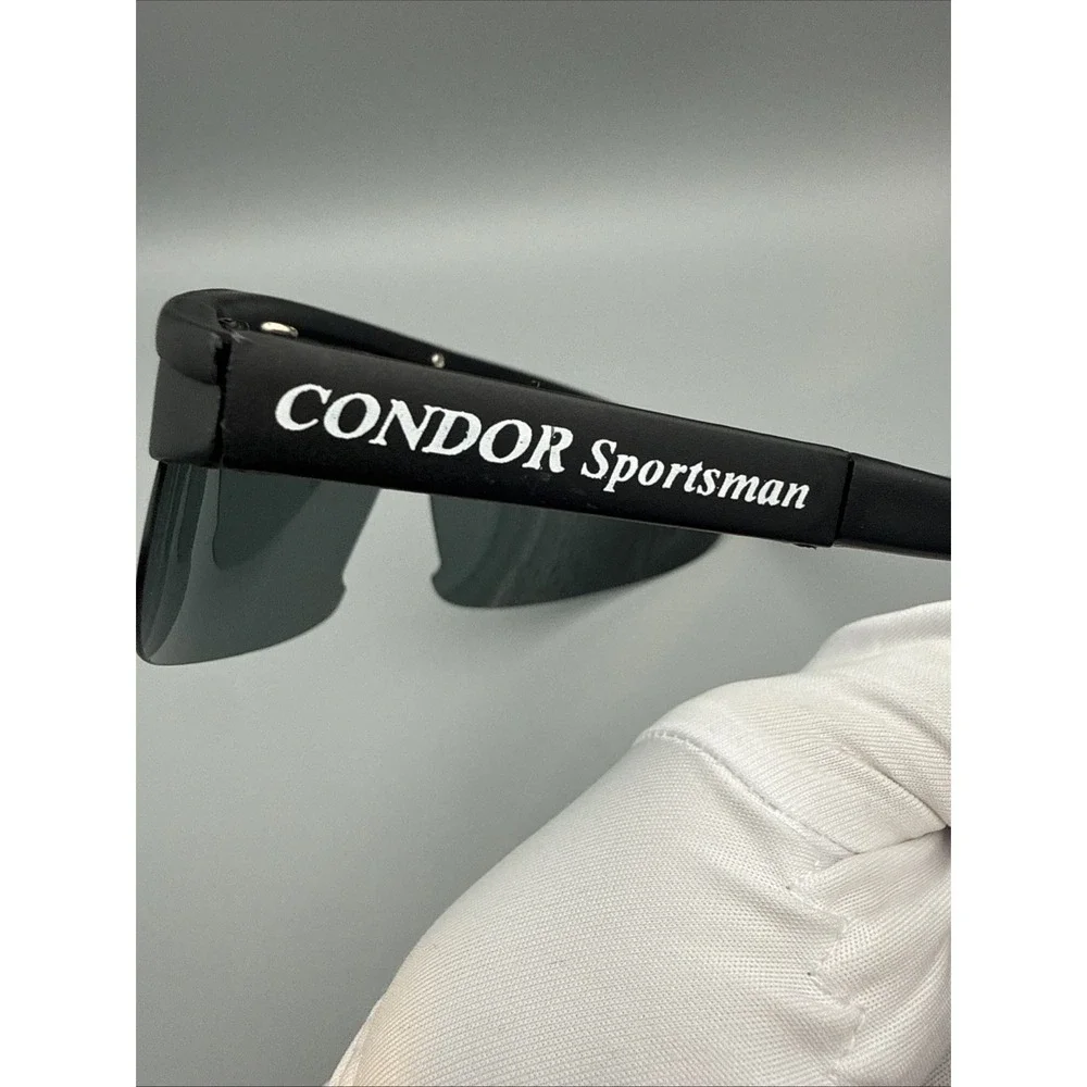 CONDOR SPORTSMAN  Authentic Black Sunglasses X5516 Golf -Cycle-Wrap Glasses